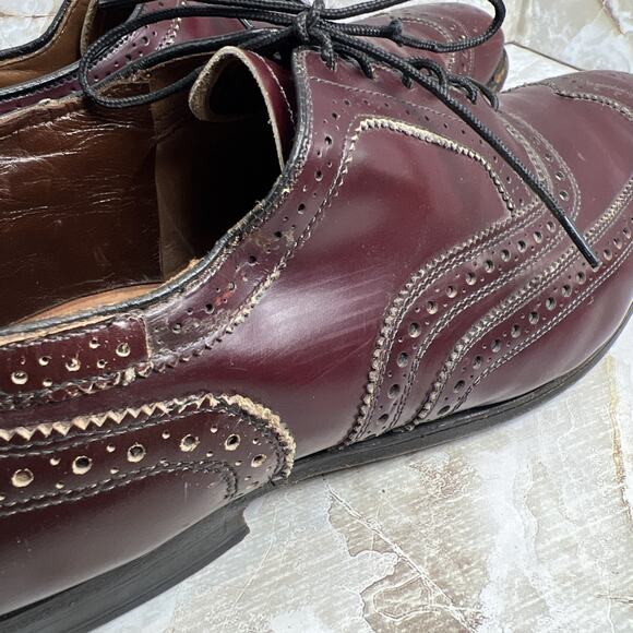 Allen Edmonds McAllister Wingtip Burgundy Oxford Shoes Men\'s Size 12D 6275 main image 15